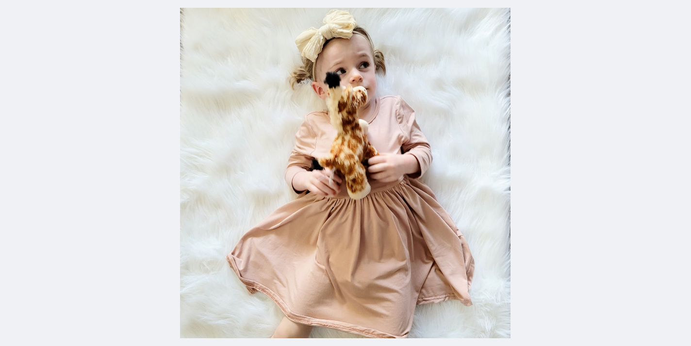 Toddler Bamboo Twirl Dress with 3/4 Sleeves: Soft, Breathable, and Perfect for Everyday Adventures